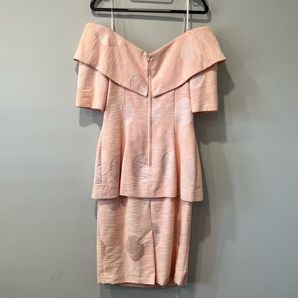 Vintage Pink Off the Shoulder Dress, Size 6 - Picture 3 of 5